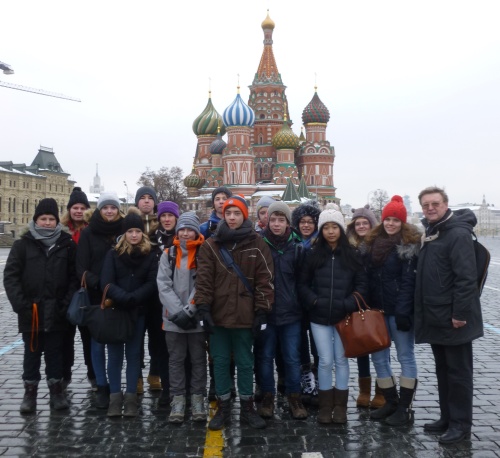 Unsere Gruppe auf dem Roten Platz in Moskau